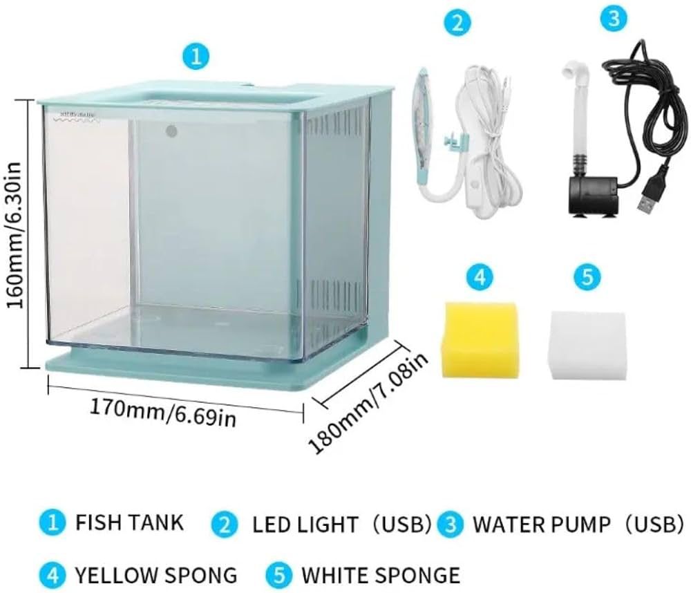 Compact Acrylic Fish Aquarium Tank - Image 2